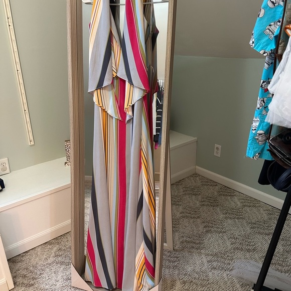 Lulus formal Multicolor Striped Halter Maxi Dress Size Small - Picture 6 of 13